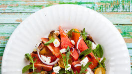 Melónový šalát so šunkou! Aj takto chutí leto, vyskúšajte