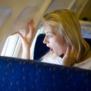 lietadlo, žena, let, sedadlá, pasažierka, cestovnanie, turistka,