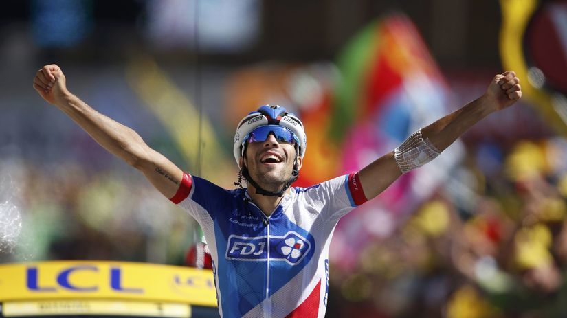 Thibaut Pinot sa teší z víťazstva v 20. etape.