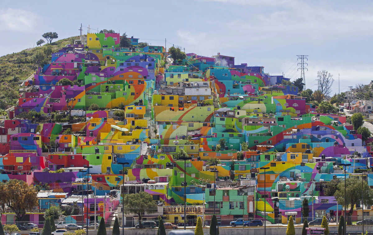 Mexiko, dom, maľba, farba