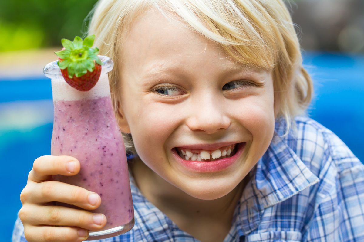 smoothie, ovocný nápoj, čučoriedky