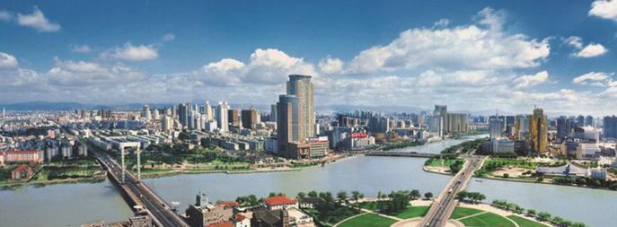 Ningbo je najväčšie mesto v delte rieky...