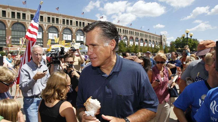 Republikánsky prezidentský kandidát Mitt Romney...