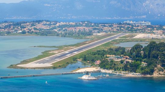 Letisko na ostrove Korfu.