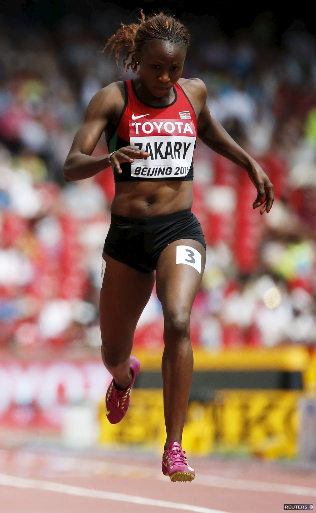 Štvrtkárka Joyce Zakaryová na MS v Pekingu.