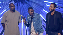 Zľava: Kanye West, Big Sean a John Legend.