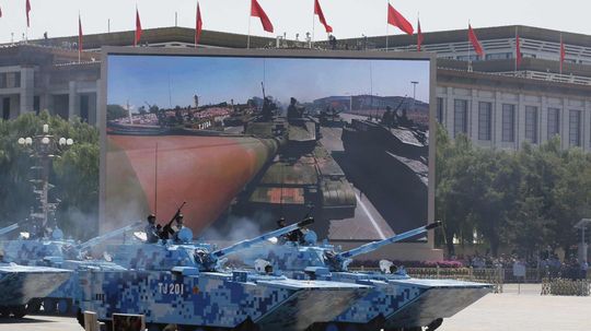 Tank ZLT05 na vojenskej prehliadke čínskej...