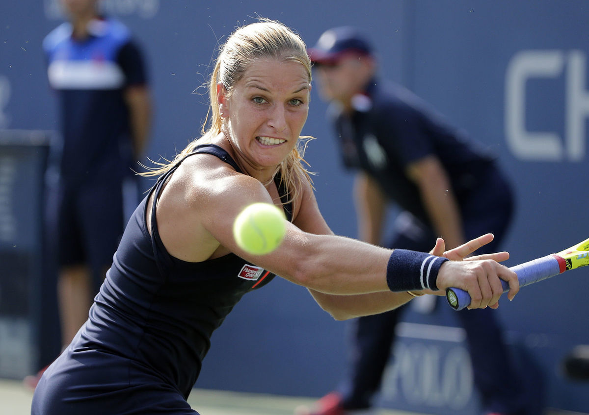 Dominika Cibulková počas zápasu 3. kola US Open.