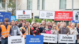 Situácia s mliekom je kritická, protestujú aj slovenskí farmári