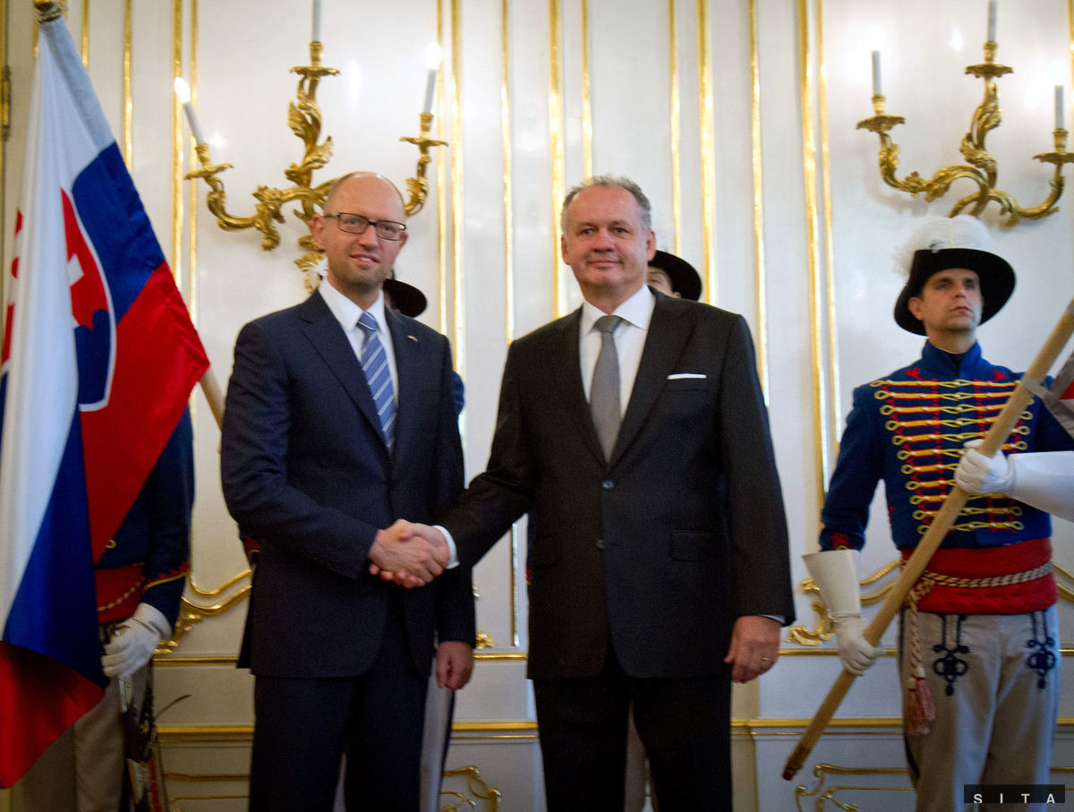 Prezident Andrej Kiska a ukrajinský premiér...