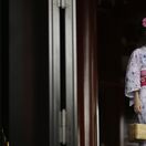 Japonsko, Japonka, gejša, kimono, fotoaparát, fotenie, fotka, žena,