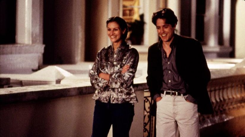 S herečkou Juliou Roberts vo filme Notting Hill.