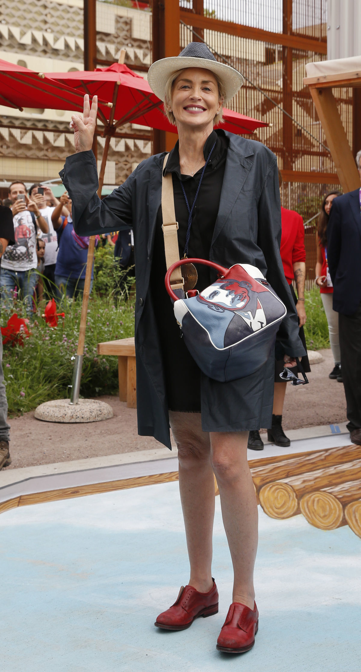Sharon Stone na milánskom výstavisku Expo 2015.