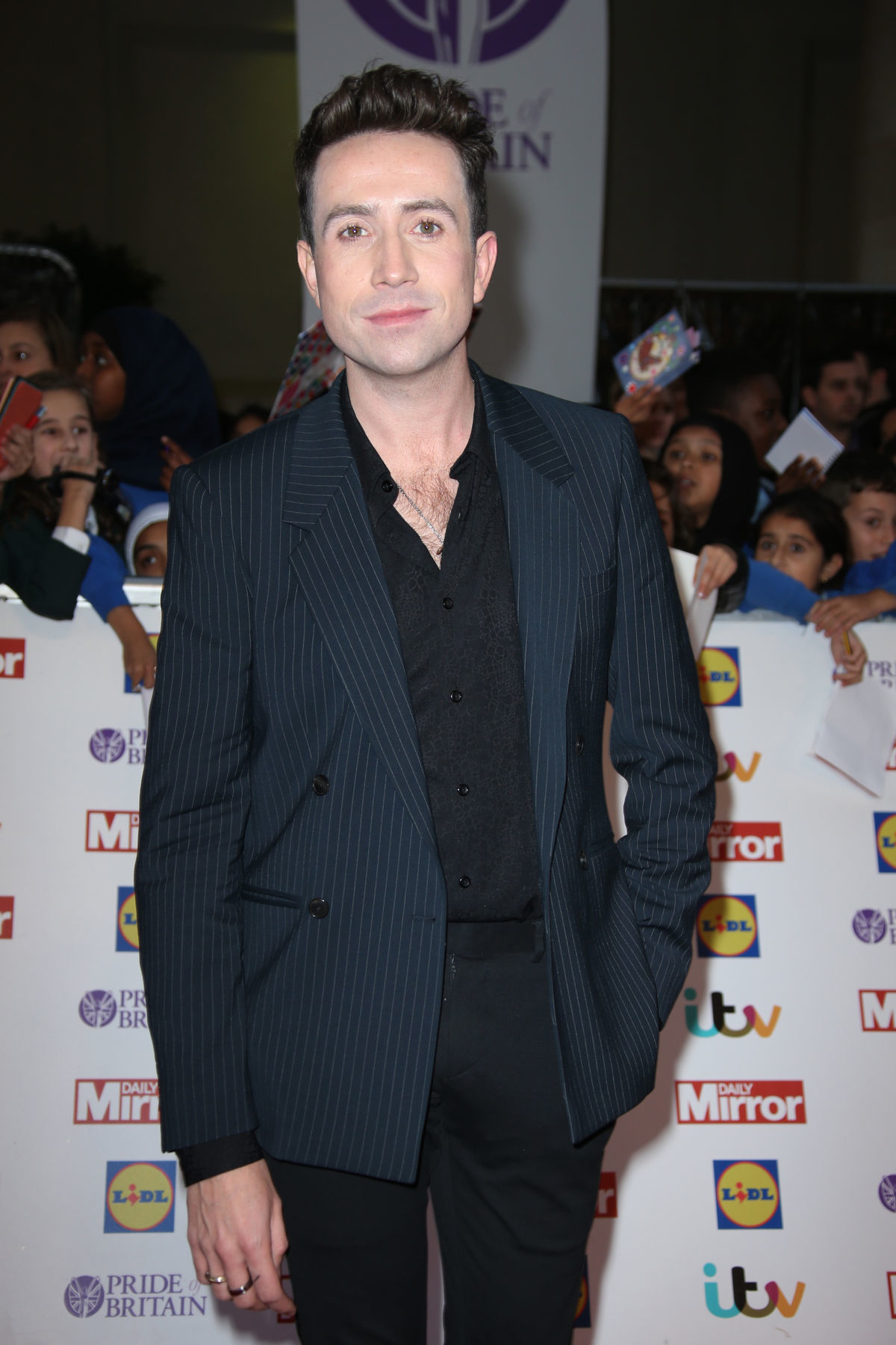 Moderátor Nick Grimshaw.
