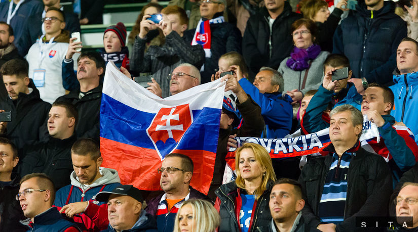 fanúšikovia, futbal, Slovensko - Bielorusko