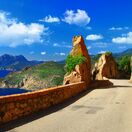 Korzika, ostrov, more, cesta, leto, skaly, bralo