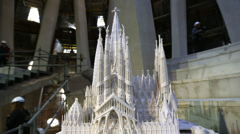 Maketa chrámu Sagrada Família.