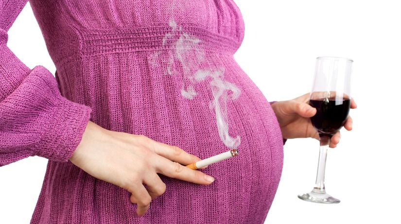 tehotenstvo, fajčenie, cigareta, alkohol