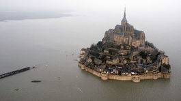 Ostrov Mont-Saint-Michel, Francúzsko,