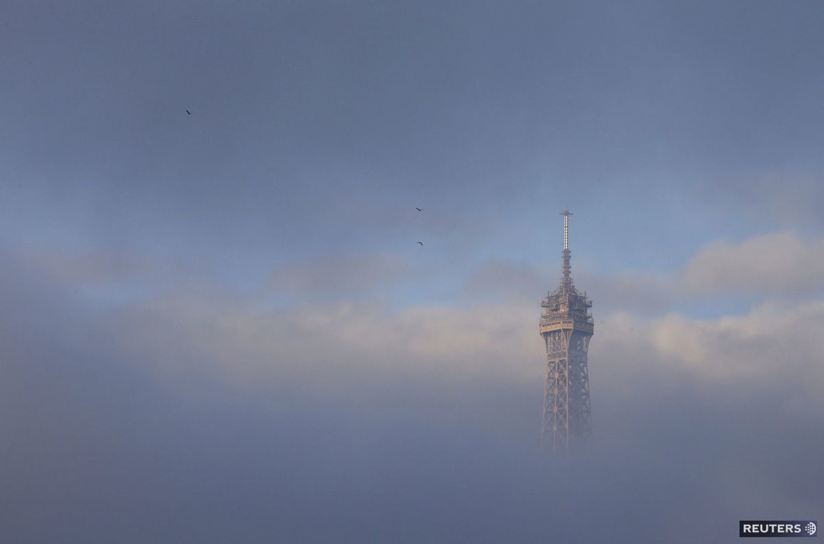 klimatický summit, Francúzsko, Eiffelova beža, mraky, Paríž