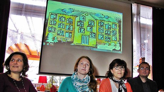 učitelia, adventný kalendár