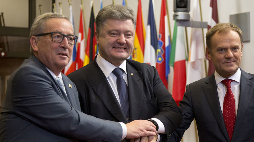 Juncker, Tusk, Porošenko