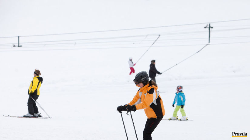lyžovanie, Donovaly, lyžiari, lyžovačka, sneh,...