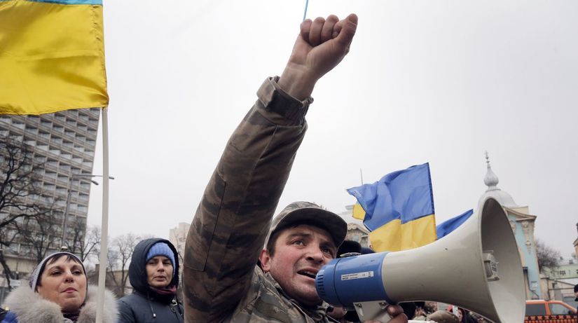 ukrajina, demonštrácia, protest,