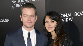 Herec Matt Damon a jeho manželka Luciana Barroso.