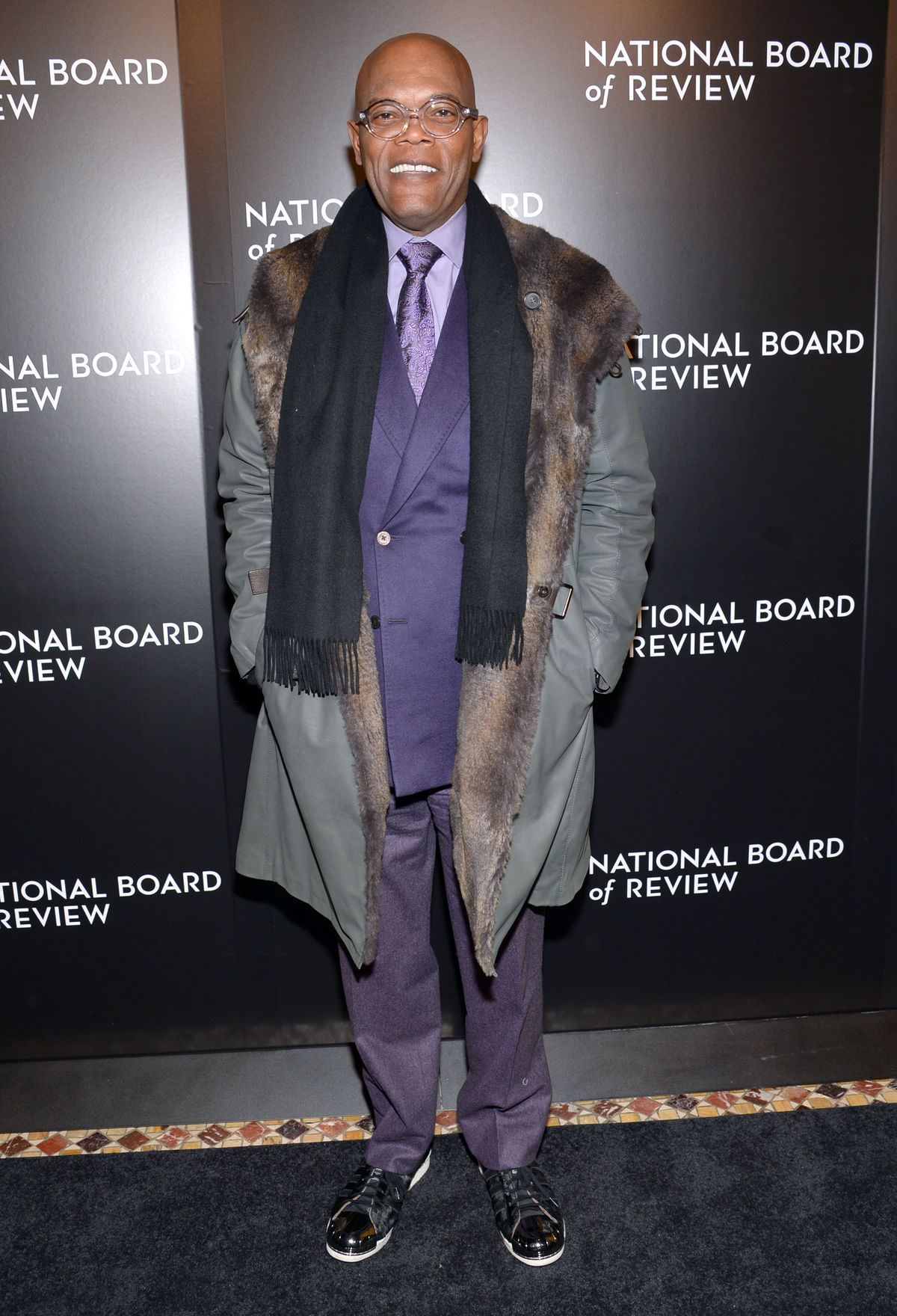 Herec Samuel L. Jackson na akcii National Board...