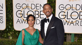 Herecký pár Jada a Will Smithovci. Jada Pinkett Smith si obliekla Versace.