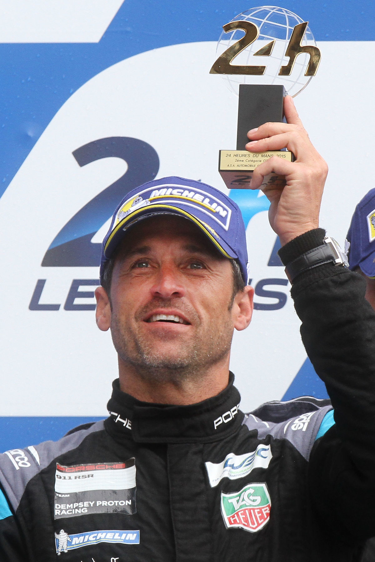 Patrick Dempsey po pretekoch Le Mans, jún 2015.