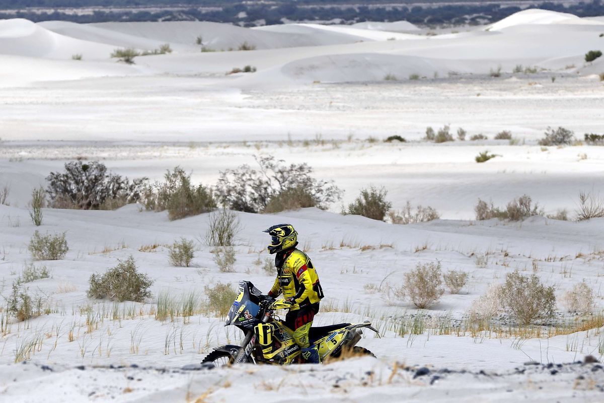 Štefan Svitko na trati desiatej etapy Rely Dakar.