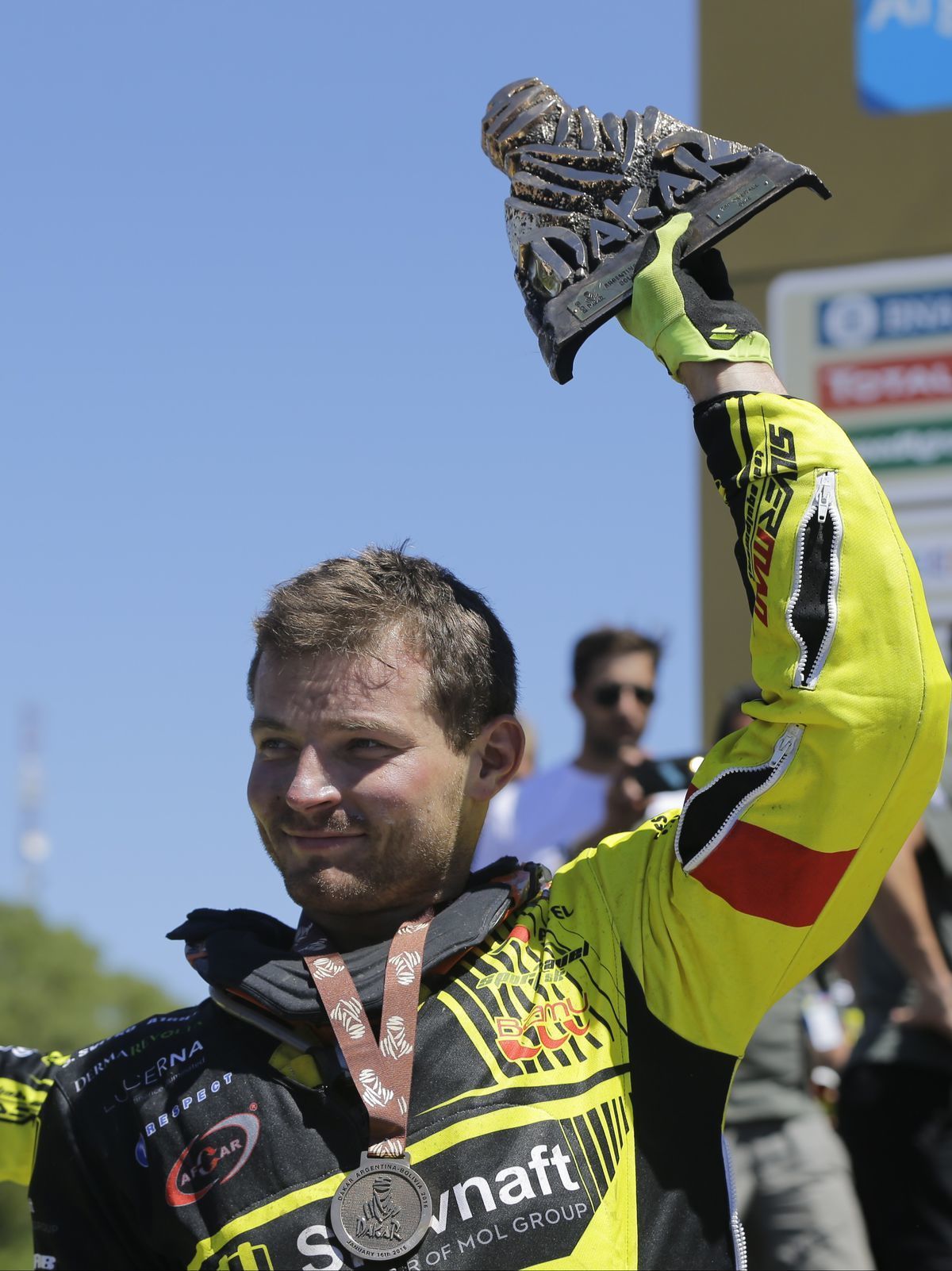 Štefan Svitko v cieli Rely Dakar 2016.