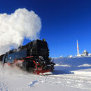 zima, vlak, lokomotíva, vagóny, vozne, sneh, parný vlak, zima, mráz, doprava