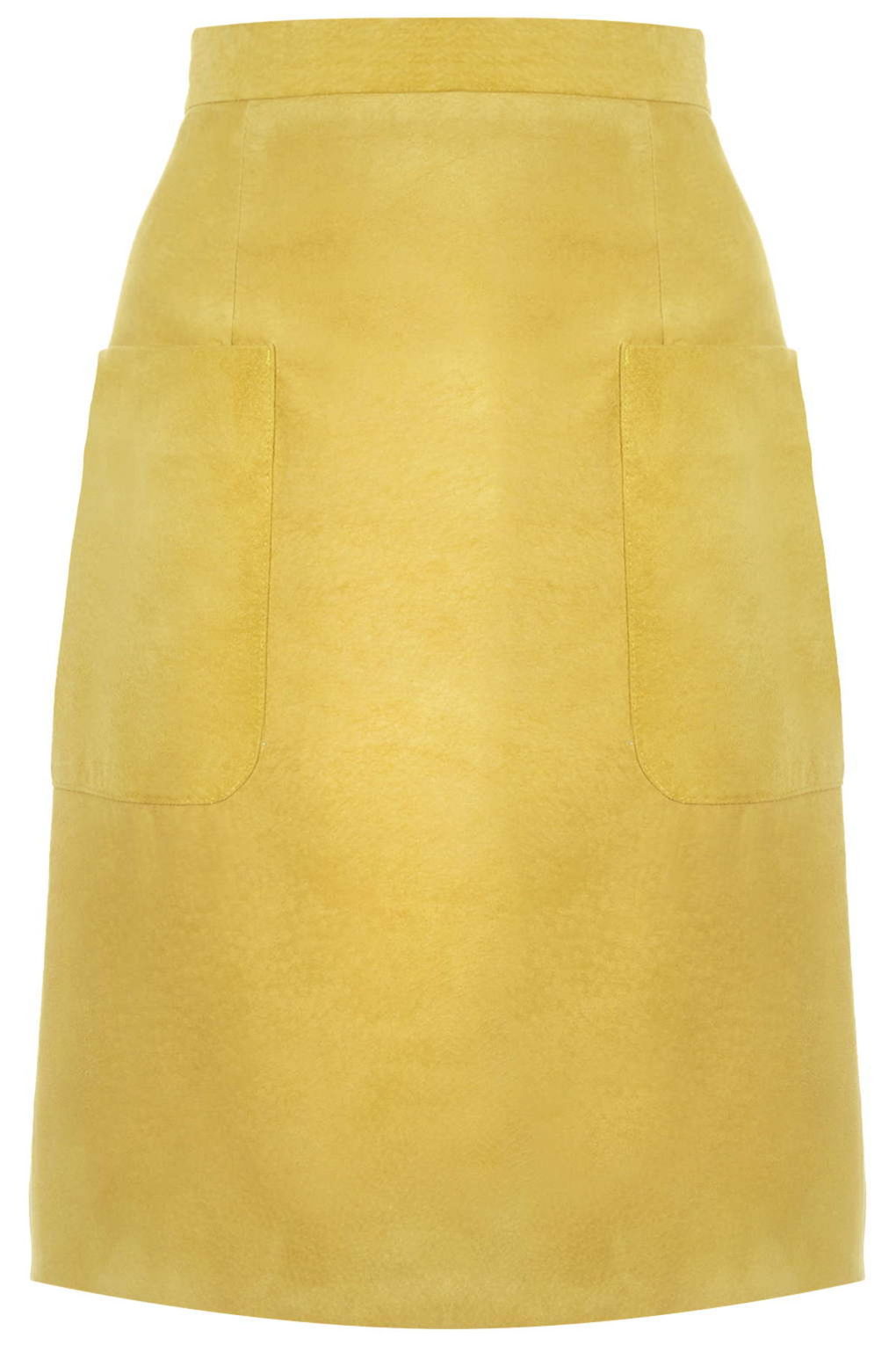 Kožená semišová sukňa Topshop Unique.