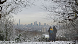 One Tree Hill, Londýn, mesto, Británia, počasie, sneh