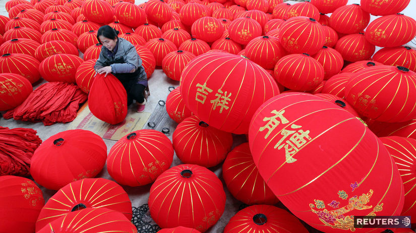 Čína, lampióny, nový lunárny rok
