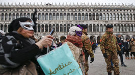 Benátky, karneval, masky, Námestie svätého Marka, Taliansko, kostýmy