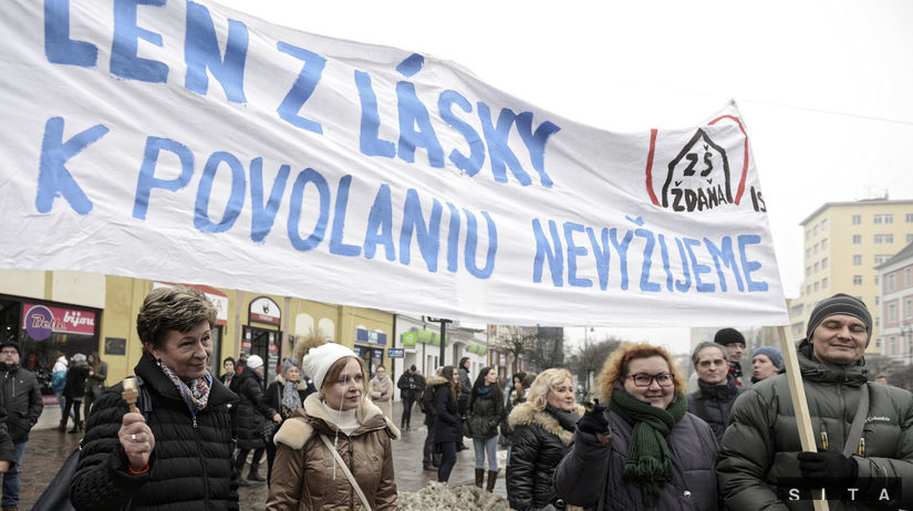 Košice, štrajk učiteľov