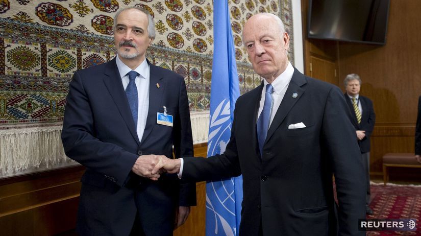 Staffan de Mistura, Bashar al Jaafari, Sýria, OSN