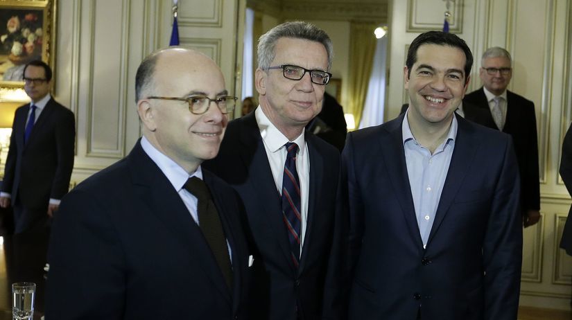 Alexis Tsipras, Bernard Cazeneuve, Thomas de...