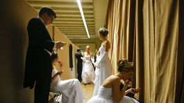 Tanečníci v zákulisí viedenskej opery sa...