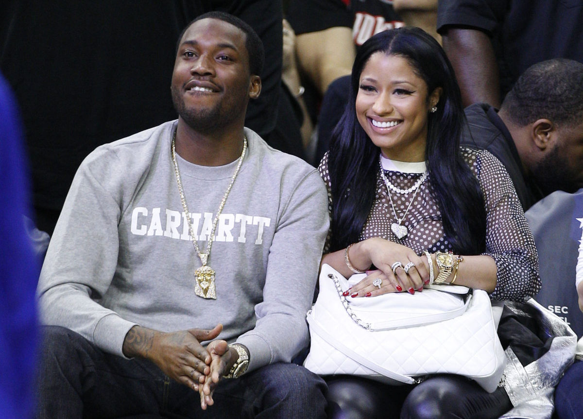 Speváčka Nicki Minaj a raper Meek Mill na...