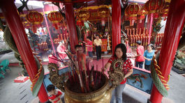 Indonézia, Jakarta, čínsky lunárny nový rok, oslavy, lampióny, draky,