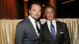 Herec Leonardo DiCaprio (vľavo) a jeho starší kolega Sylvester Stallone.