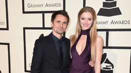 Spevák a hudobník Matt Bellamy a jeho priateľka Elle Evans.
