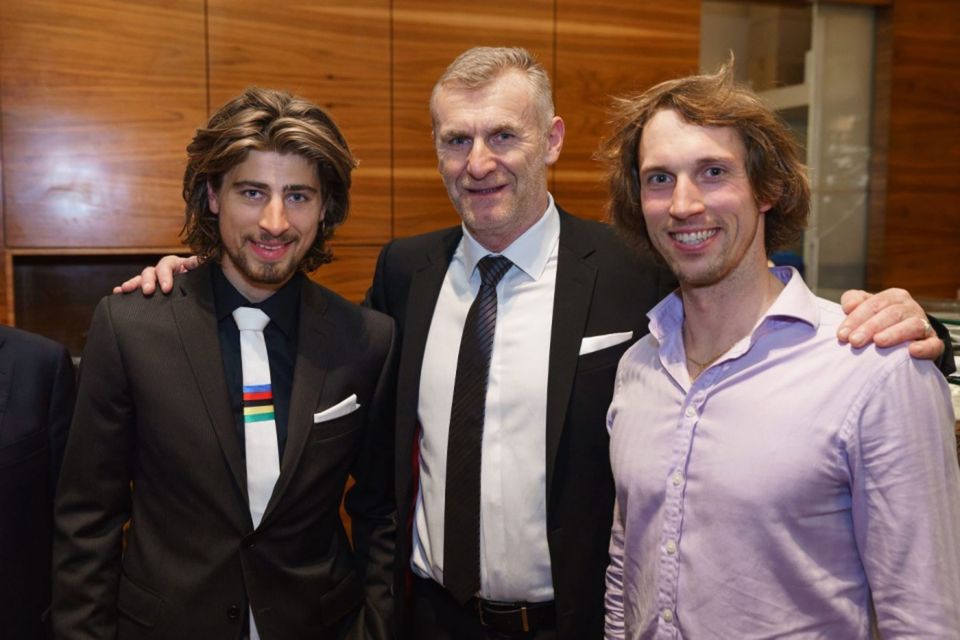 Peter Sagan, Peter Privara a Jozef Metelka na...