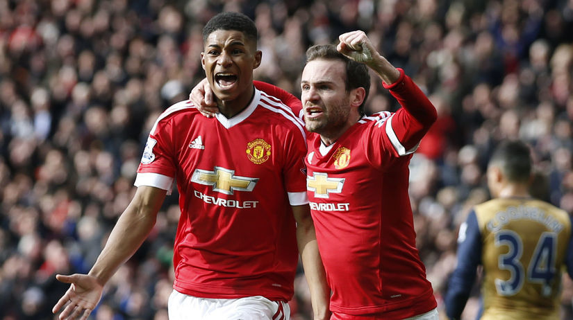 Marcus Rashford, Juana Mata, Manchester United