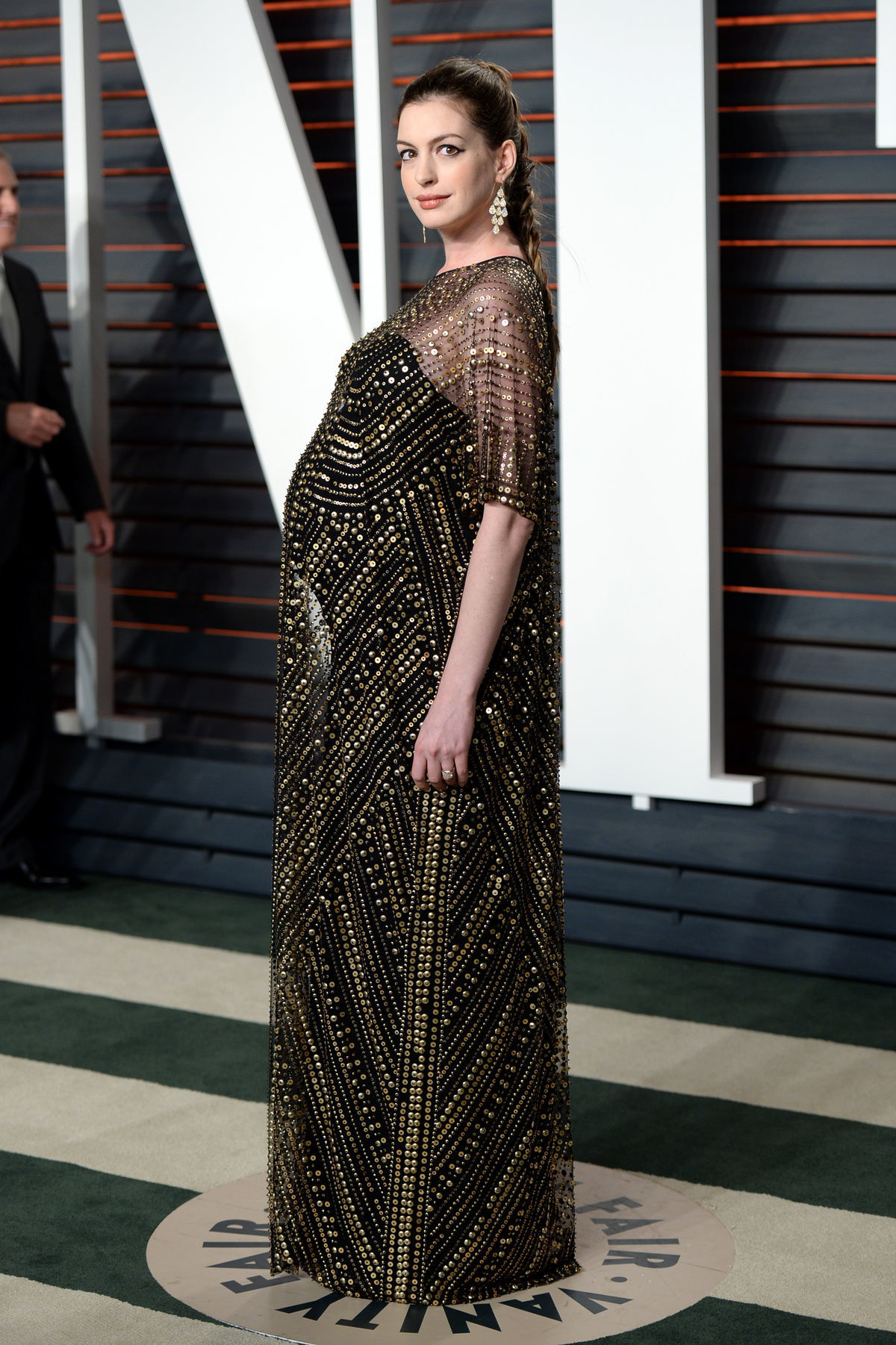 Tehotná herečka Anne Hathaway.